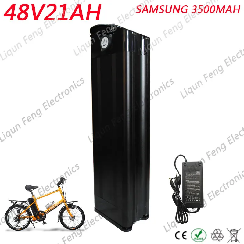 Perfect 1000W 48V 21AH electric bike battery 48V Li-ion battery pack 48v silver fish scooter battery use Samsung 35E 18650 cell 30A BMS 0