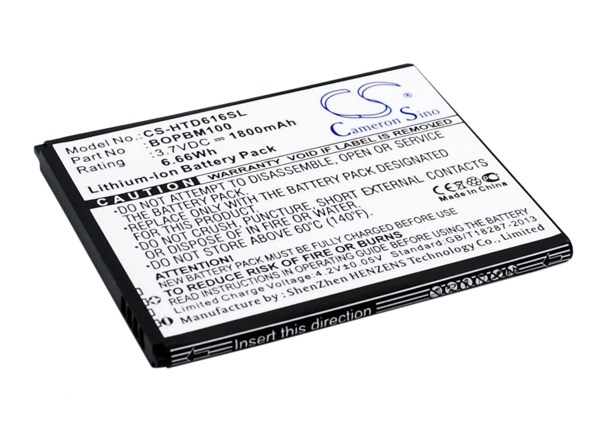 Cameron Sino 1800mAh аккумулятор BOPBM100 для HTC D616d D616h D616w Desire 616 Dual SIM D616 V3|1800mah battery|cameron sinobattery for