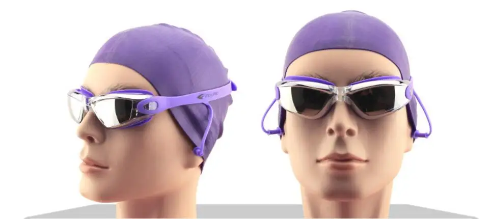 Противотуманные очки, водонепроницаемые очки с гальваническим покрытием, очки для плавания, профессиональные очки для плавания с крышкой для плавания ming