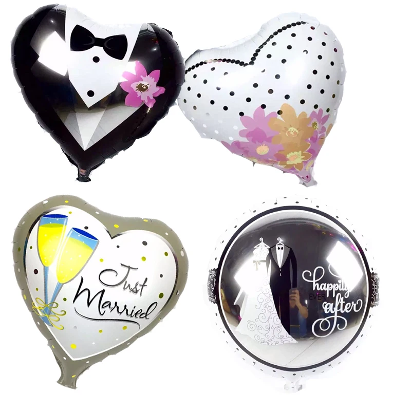 2 шт. шары из фольги для жениха и невесты майларовой пленки свадебных вечеринок