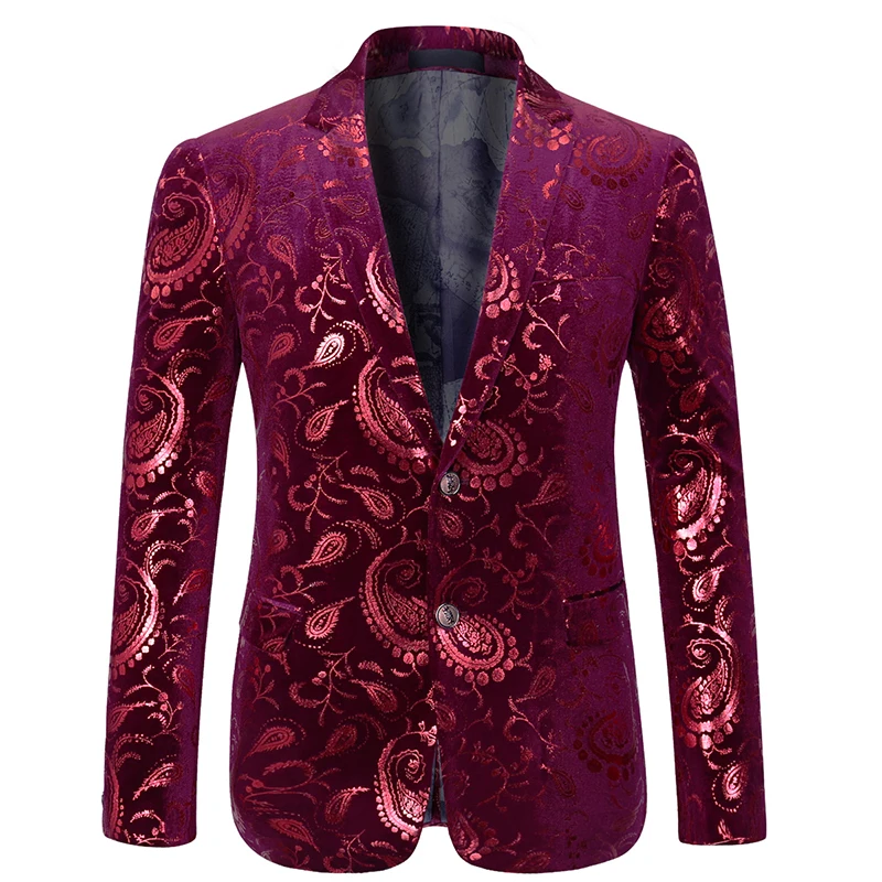 YUNCLOS 2019 Paisley Bronzing Men's Suit Blazer Slim Fit Suit Jacket For Men High Quality Casual Wedding Party Male Blazers YUNCLOS 2019 Paisley Bronzing Men's Suit Blazer Slim Fit Suit Jacket For Men High Quality Casual Wedding Party Male Blazers