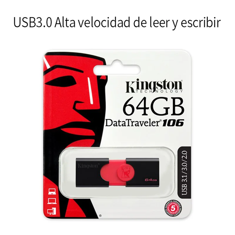 Kingston Флешка USB 3 0 16 ГБ 32 64 Гб 128 до 100 МБ/с./с флеш накопитель память DT106|USB