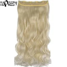 Топ, термостойкие B5 синтетические волосы, волокно, 120гр, волнистые волосы на 5 клипсах, накладные волосы, 5008