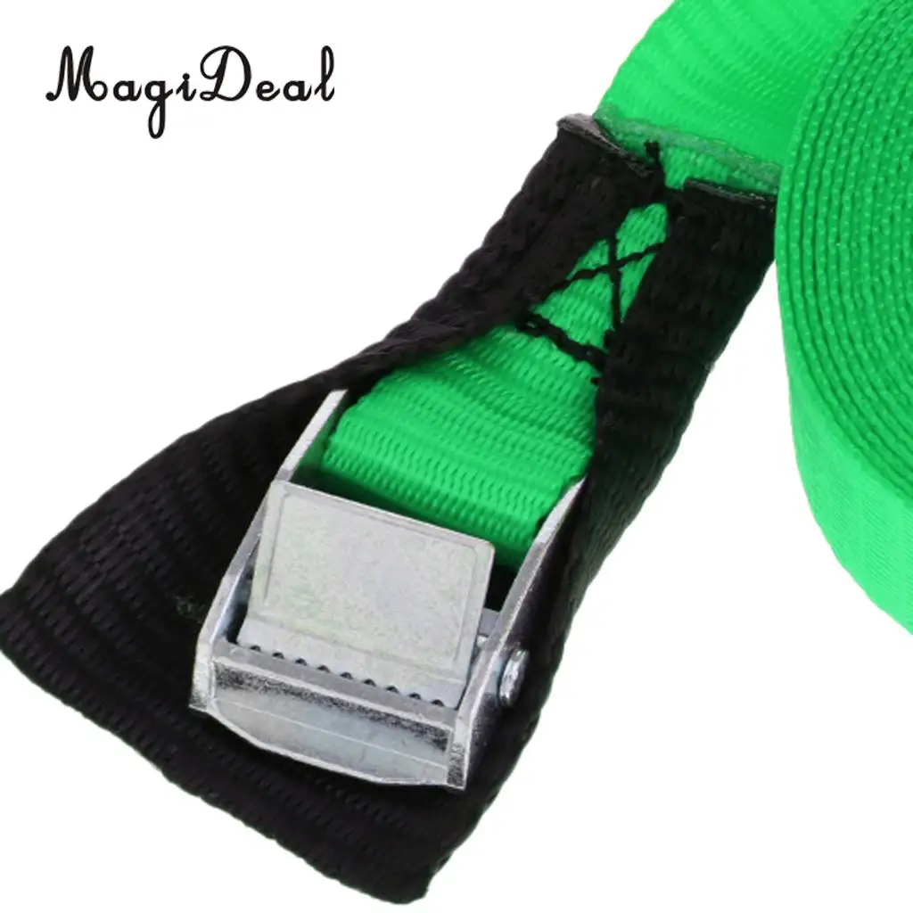 MagiDeal SUP 300cm 25mm Kayak Canoe Tie Down Strap Pack Lash Belt Metal Buckle for Dinghy Surfing Rafting Surfboard Accessory