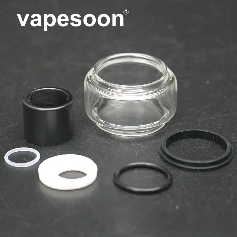 

1pcs Replacement Pyrex Glass Tube + 1 set Oring seal ring+drip tip for TFV8 BABY V2 Atomizer Tank