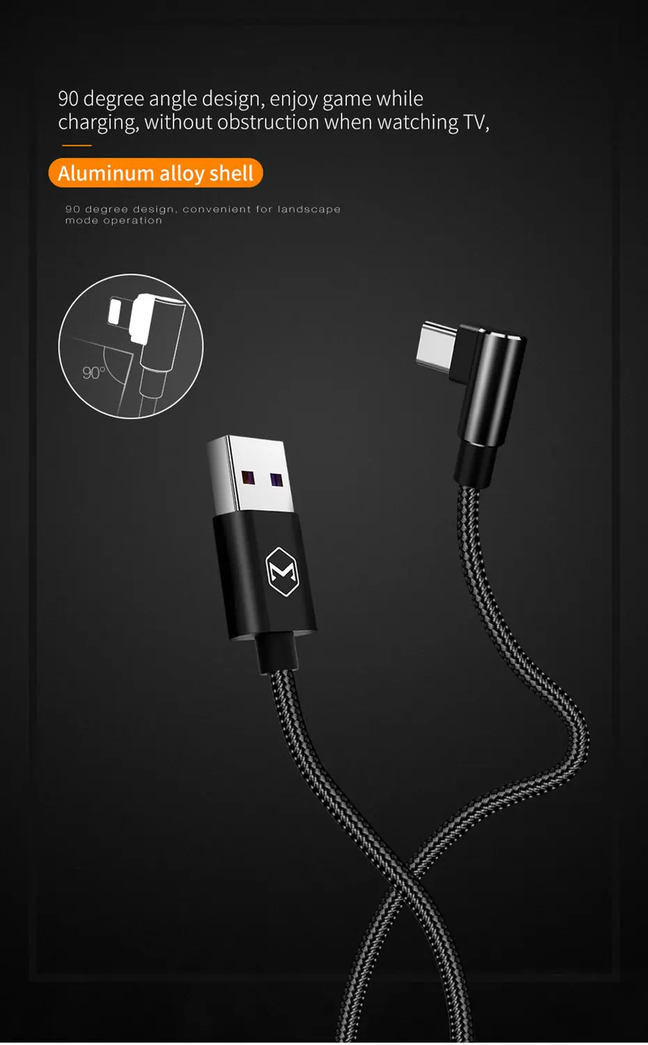 Mcdodo usb type-C кабель 5А для быстрой зарядки type-C кабель для синхронизации данных для samsung S9 Nexus 6P 5X huawei Xiaomi USB C кабель