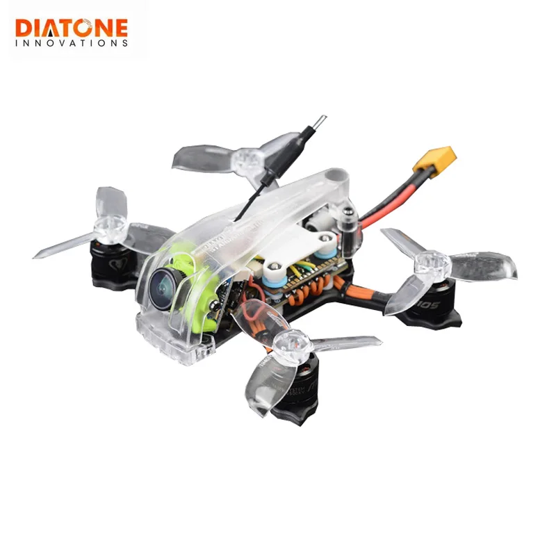 Diatone GT R249 95 мм 2 дюйма 4S FPV гоночного дрона с дистанционным управлением с самонастраиваемым устройством w/F4 OSD 25A RunCam Micro Swift TX200U Racer с несколькими несущими винтами черный, белый цвет - Цвет: Lucency