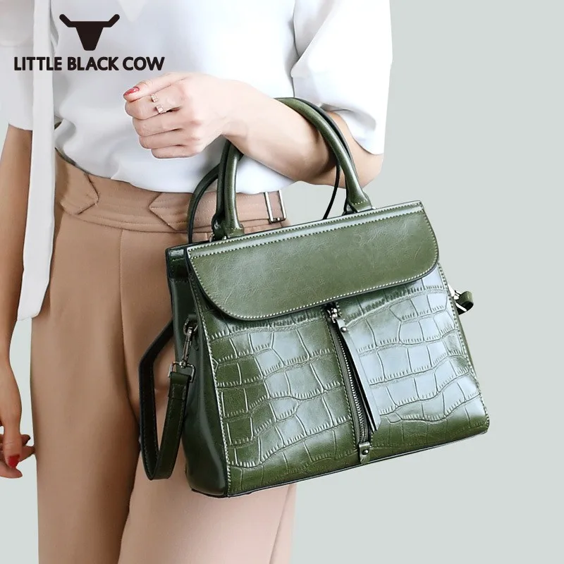 

Brand Leather Luxury Hand Bag Women 2019 New Fashion Black Messenger Bag Elegant Belt Soft Leather Shoulder Crossbody Bags Femme