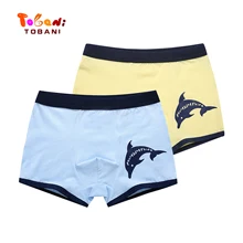 Детское нижнее белье хлопковые трусы для мальчиков шорты-боксеры леггинсы для мальчиков с четырьмя углами, штаны для подростков детские шорты, Tobani, 2 шт