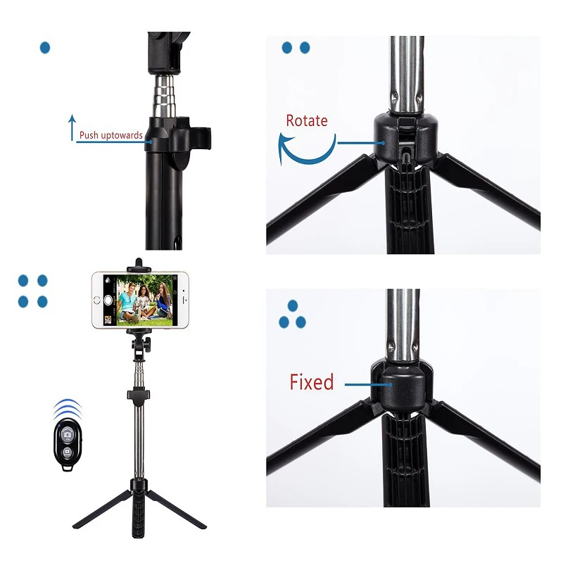 Штатив для телефона с Bluetooth пультом дистанционного управления селфи палка мобильный телефон мини штатив для спортивной камеры светильник монопод с зажимом