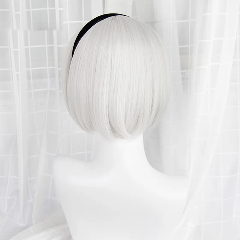 High quality YoRHa No.2 Type B 2BYoRH 2A 9S 2B wig Cosplay Wig NieR:Automata Costume Play Wigs Costumes Hair +Wig Cap