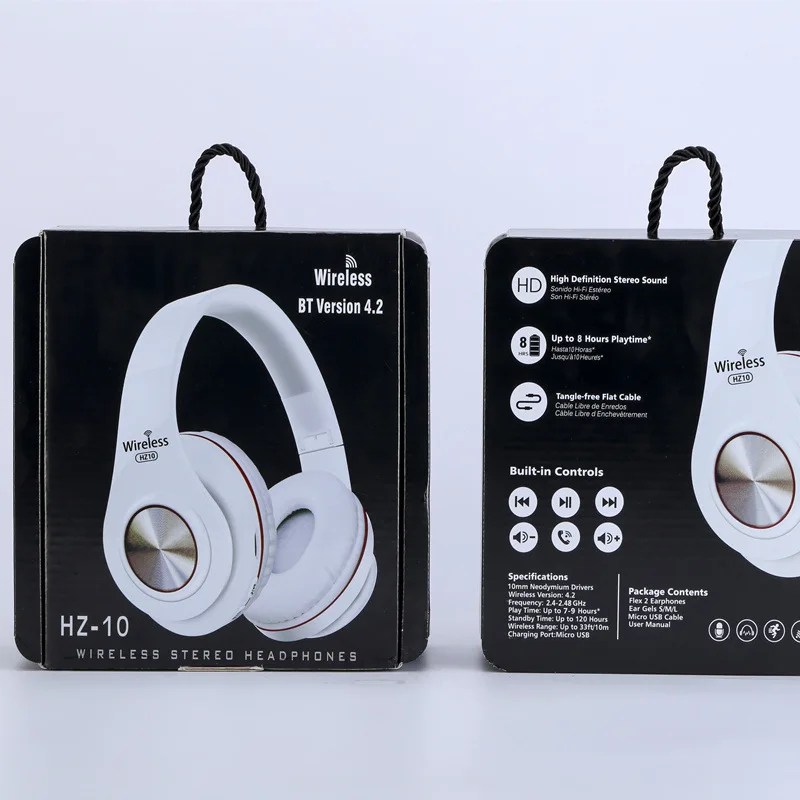 Новые беспроводные наушники над ухом Bluetooth наушники Складная гарнитура Регулируемые наушники с микрофоном для ТВ мобильного телефона huawei PC