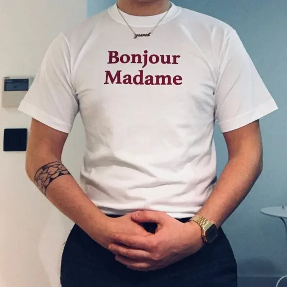Sugarbaby Bonjour Madame T Shirt Fashion Men T shirt Funny