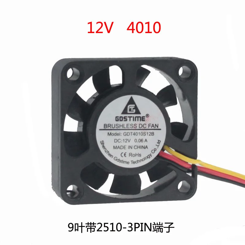 DC 12 В в 9 leaf материнская плата 3 pin 3pin 4 мм см 40 без масла Бесщеточный вентилятор