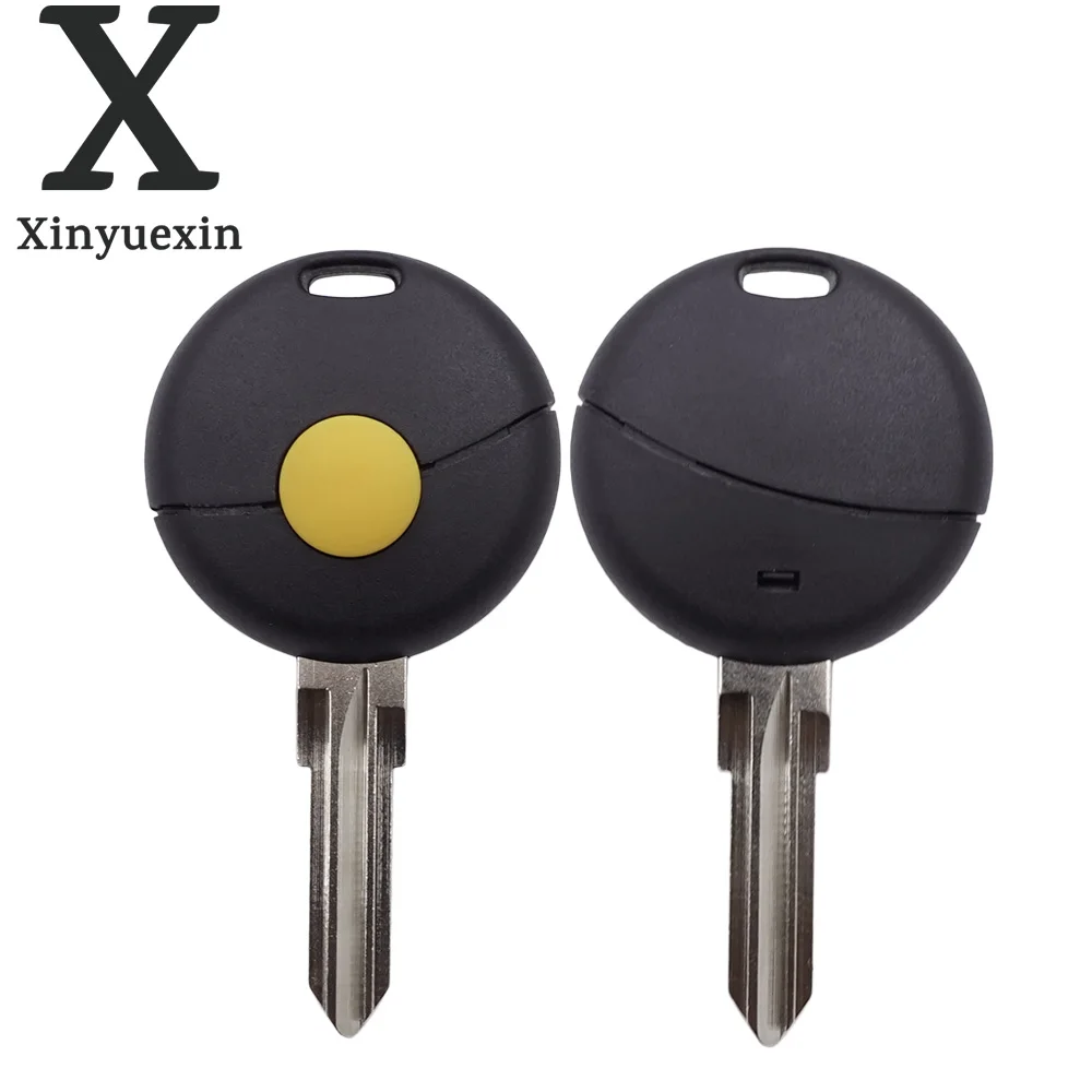 Xinyuexin 1 Button Remote Car Key Shell Case Cover Replacement Fit for Mercedes Benz SMART Fortwo Uncut Blade Key Fob Case xinyuexin new replacement flip 1 button remote key shell case fob for benz mercedes 1984 2004 free shipping