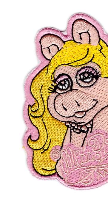 10 шт., Модный дизайн, Muppets Miss Piggy, мультфильм, вышитый, для девочек, железо на Аппликации, нашивка,, вышивка