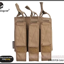 Emersongear Airsoft Охота подсумок Боевая ЭМЕРСОН модульная Трехместный маг Чехол для MP7 Койот Borwn EM6357CB