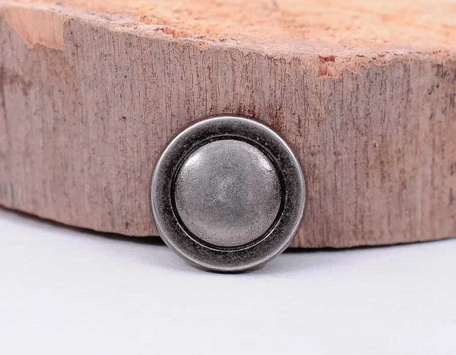 50X серебряная круглая плоская металлическая Быстрая заклепка-шпилька DIY Leathercraft Conchos