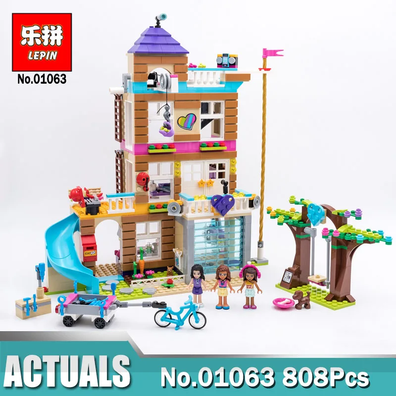 

808Pcs Lepin 01063 Model building kits Compatible Legoingly Friends 41340 the House model Building 3D Bricks Toys for Children
