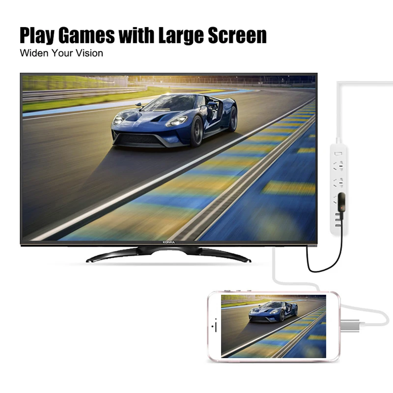 Кабель HDMI для iPhone X 8 Plus 7 6S iPad iOS 12 11 10 USB в преобразователь HDTV цифровой av адаптер