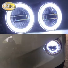 SNCN 3-в-1 функции авто светодиодный Ангельские глазки дневного светильник автомобиля проектор противотуманная фара для Subaru XV 2012