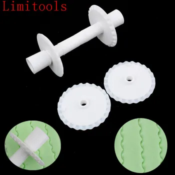

Fondant Strip Ribbon Cutter Sugarcraft Tool Cake Rolling Pin Embosser Cookie Plunger Cutters DIY Baking Molds Pastry Tools