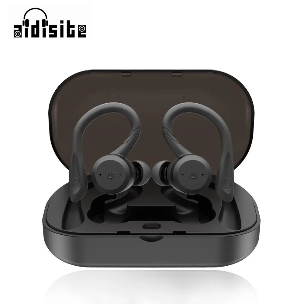 AIDISITE IPX7 Работает Bluetooth наушник с зацепкой на ухо TWS Беспроводные наушники