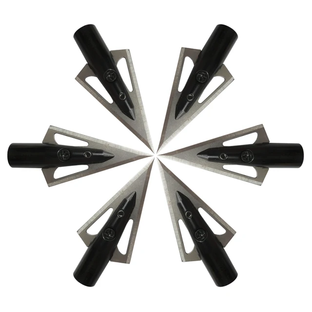 6PCs Broadheads NEW Metal Hunting Arrow Tips for DIY Wooden Arrow