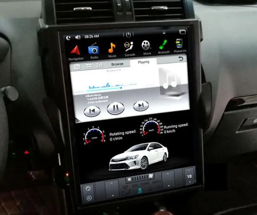 1" вертикальный tesla стиль Android 7,1 6,0 Автомобильный DVD аудио gps навигация для Toyota Land Cruiser Prado