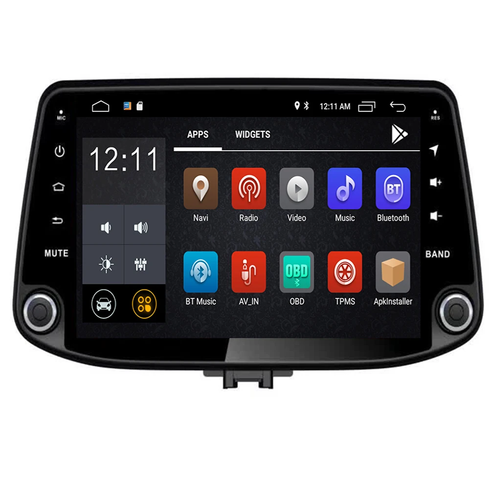 Excellent Octa core android 9.0 px5 4GB Ram Car video stereo 1024*600 HD music video multimedia dvd player For Hyundai i30 2017-20 usb aux 2