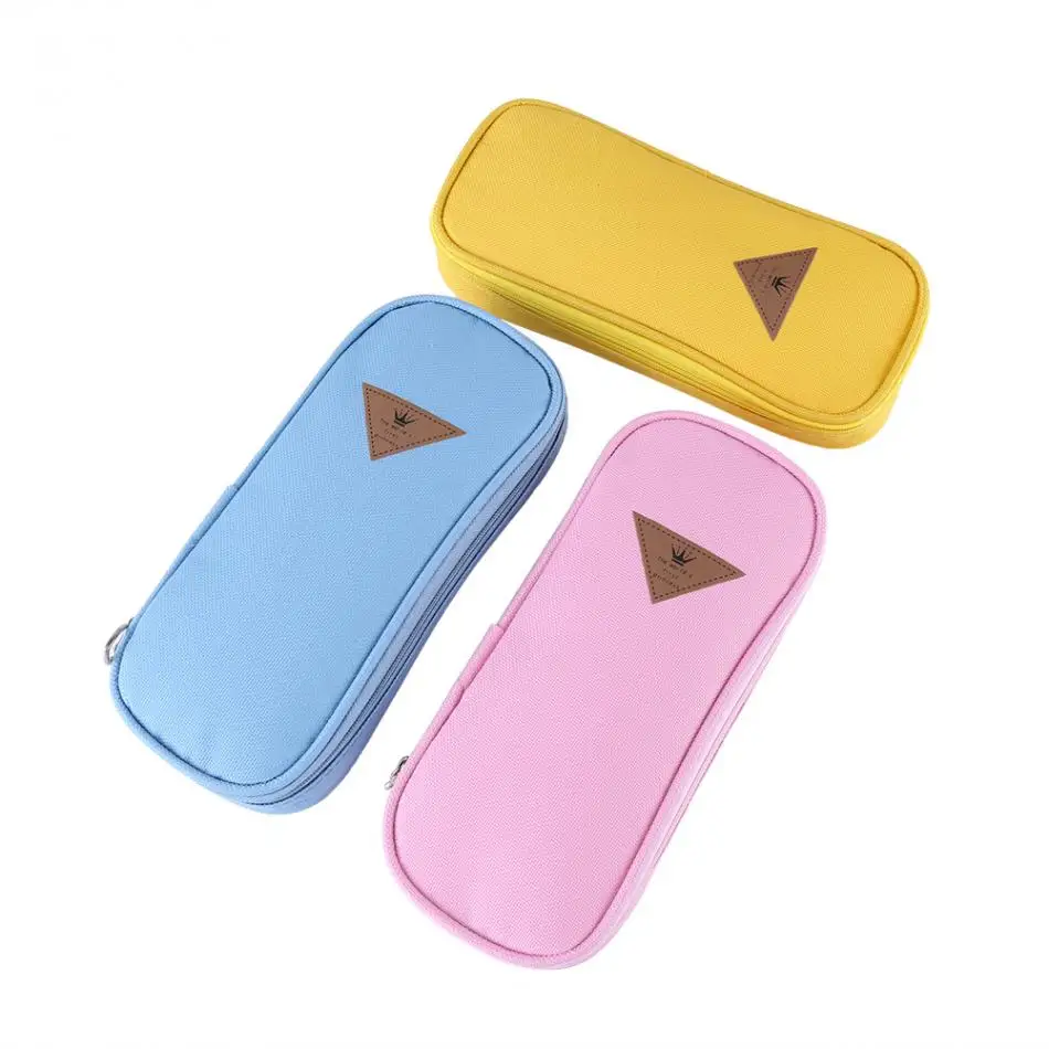 

Large Capacity Canvas Pencil Case Fabric Pen Box Stationery Pouch Cute Pencil Bag School Supplies
