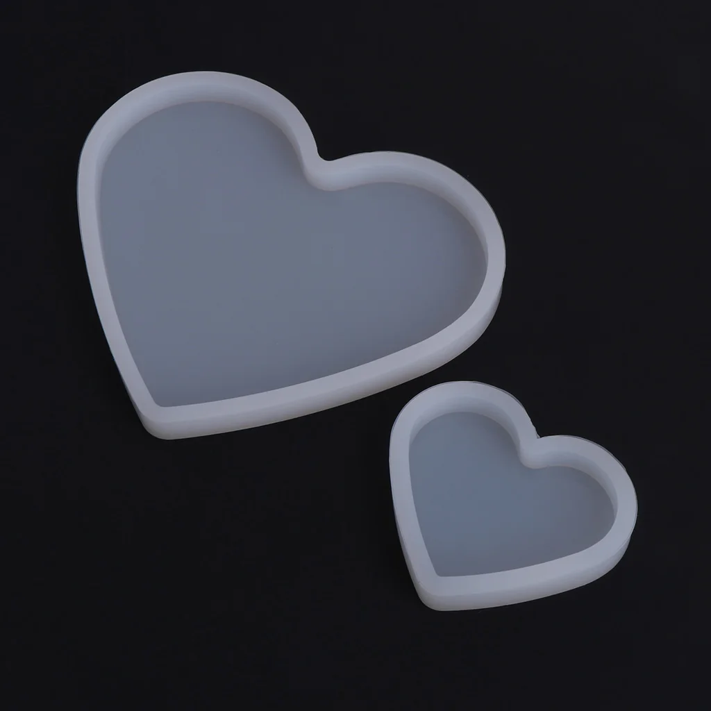 

Silicone Mold Heart Shape Epoxy Resin DIY Jewelry Making Crafts Cake Decorations