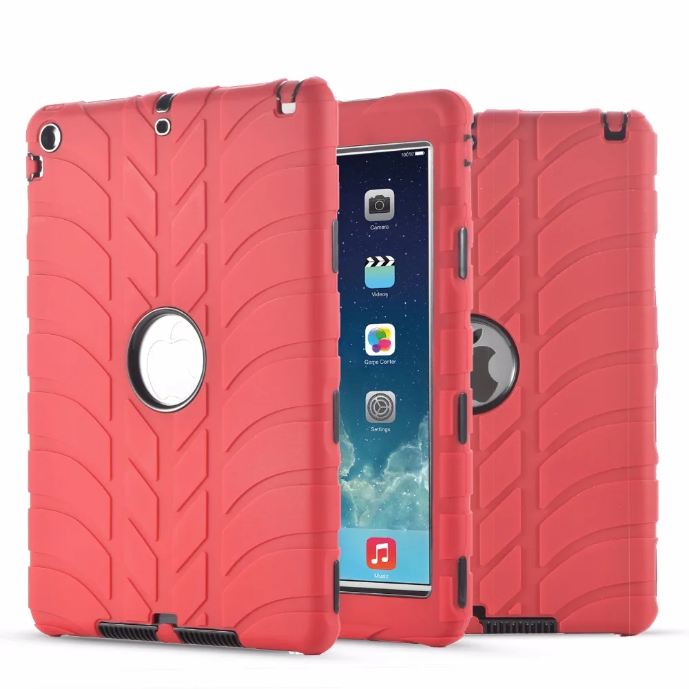 Броня Heavy Duty шин узор чехол для Apple iPad 9,7 2017 2018 A1822 A1823 A1893 5th 6th поколения coque Капа принципиально