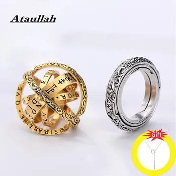 

Attaullah Astronomical Ring Sphere Ball Rotating Cosmic Finger Rings for Couple Woman and Man Lover Pendant Jewelry Gift RW032