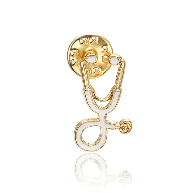 Stethoscope Doctor’s Brooch Pin Silvago Exclusive Statement Jewelry