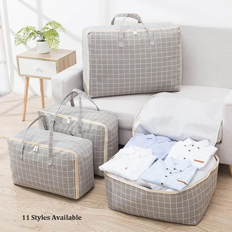 Large Storage Bag Bedding Clothes Packing Travel Bags Durable Double