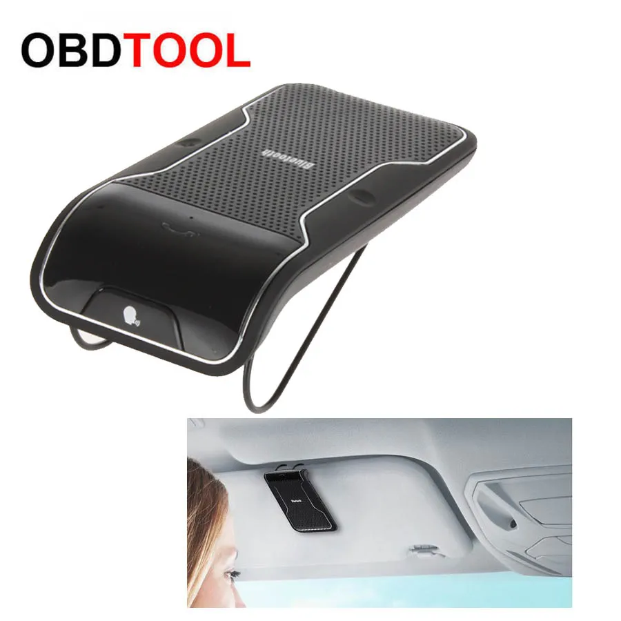 

Wireless Bluetooth Handsfree Car Kit Speakerphone Sun Visor Clip 10m Distance For iPhone Smartphones with Car Charger Hands Free