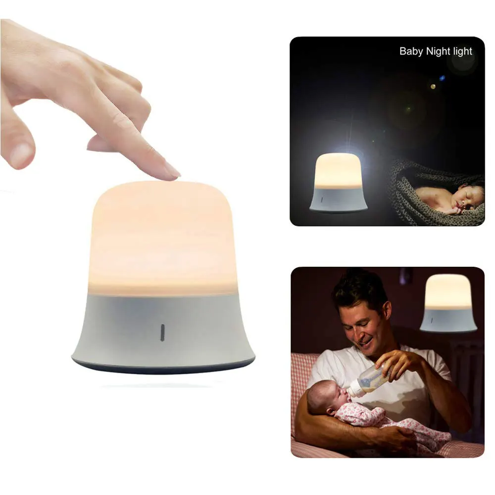 Baby Night Light Lamp LED Portable LED Nighlamp Touch Switch Dimming Waterproof Camping Light