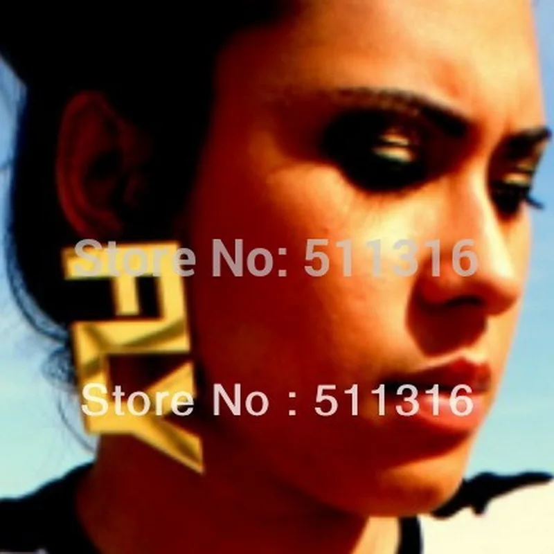 

66E Trendy Laser -Cut Mirror Acrylic Earrings 5Colors FLY Glam Girl Statement Jewelry Hottest Party PUB Stage Accessories