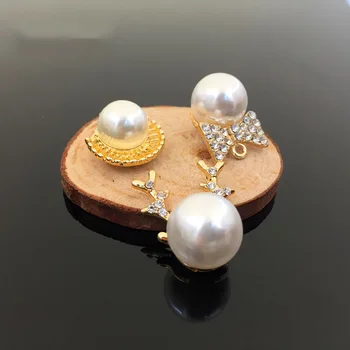 

Hot Sale wholesale 20pcs/lot pearl Wedding Diamond Button rhinestone Button Crystal DIY craft hair garment Accessories YC34