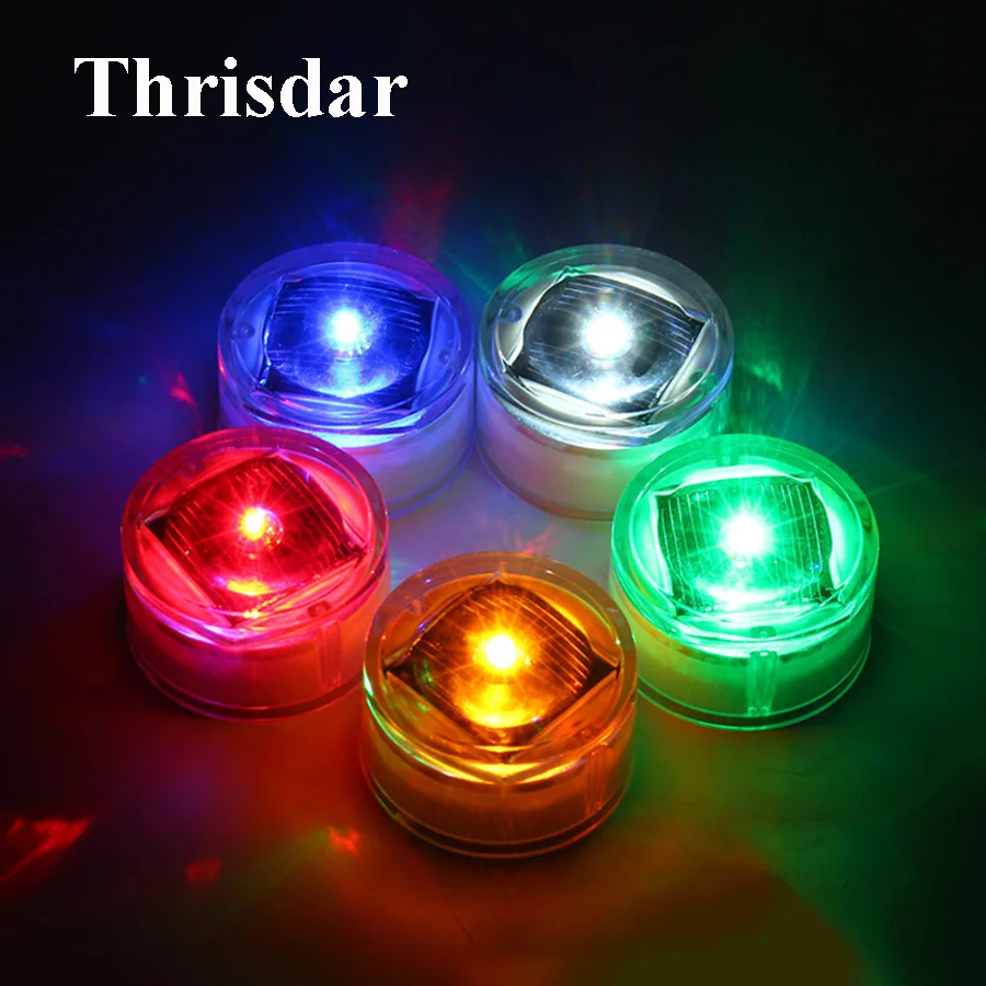 Goedkoop Thrisdar 4 stks Waterdichte Solar Ondergrondse 4 Led Solar Begraven Grond Licht Outdoor Landschap Pathway Patio Decking Licht