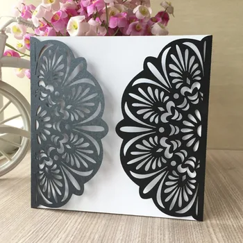 

30Pcs Latest Laser Cut Hollow Pearl paper Pretty Design Romantic Birthday Wedding Invitation Card Greeting Blesing card