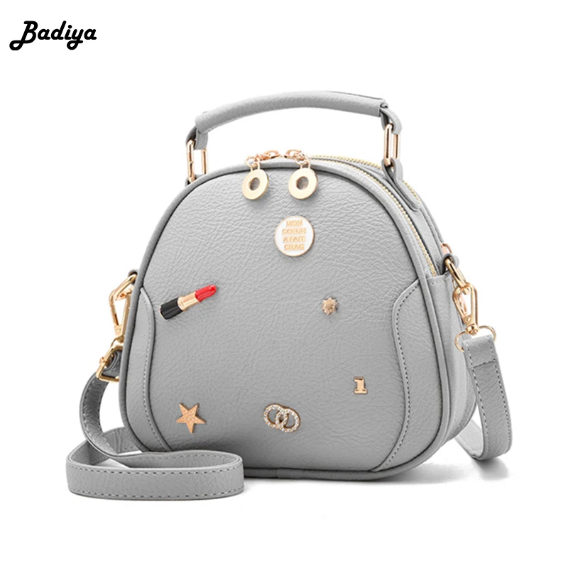 

Brief PU Leather Girls Street Trend Mosaic Diamond Stars Round Rings Zipper Paillette Handbags Messenge Bag Crossbody Bag Sac