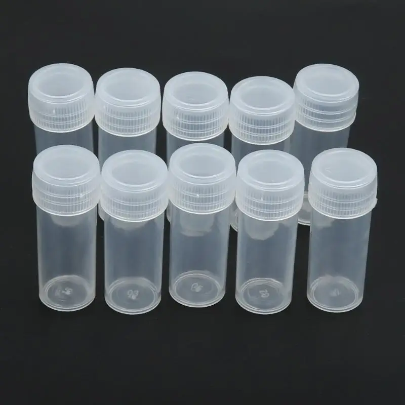 

50PCS 5ml Clear Plastic Sample Bottle Volume Empty Jar Cosmetic Containers Small Storage Contain Bottle Kitchen Accessories