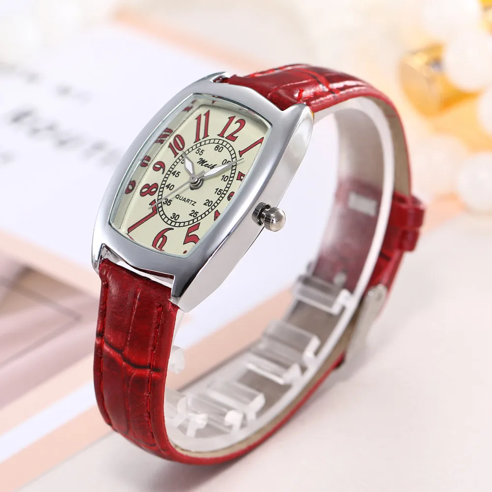 Wrist Watch Women Quartz Analog Numbers Watches Female Oval Acrylic