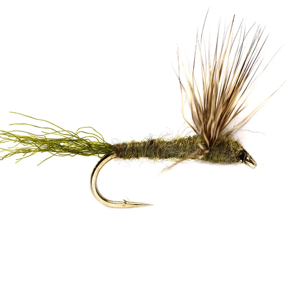 6pcs Aventik Sparkle Dun Dry Trout Fly Fishing Flies Various Size Fish