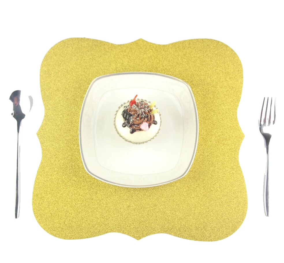 Gold Glitter Placemats and Coasters, Wedding, Baby Shower, Birthday