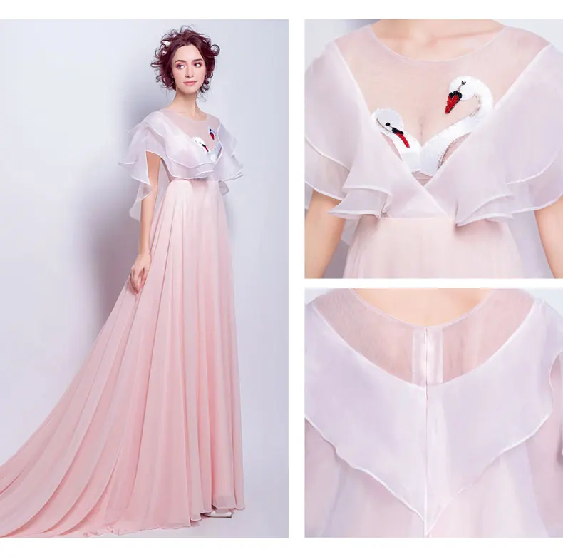 

100%real chiffon swan princess cosplay gown Medieval dress Renaissance gown royal princess Victoria long dress Belle Ball
