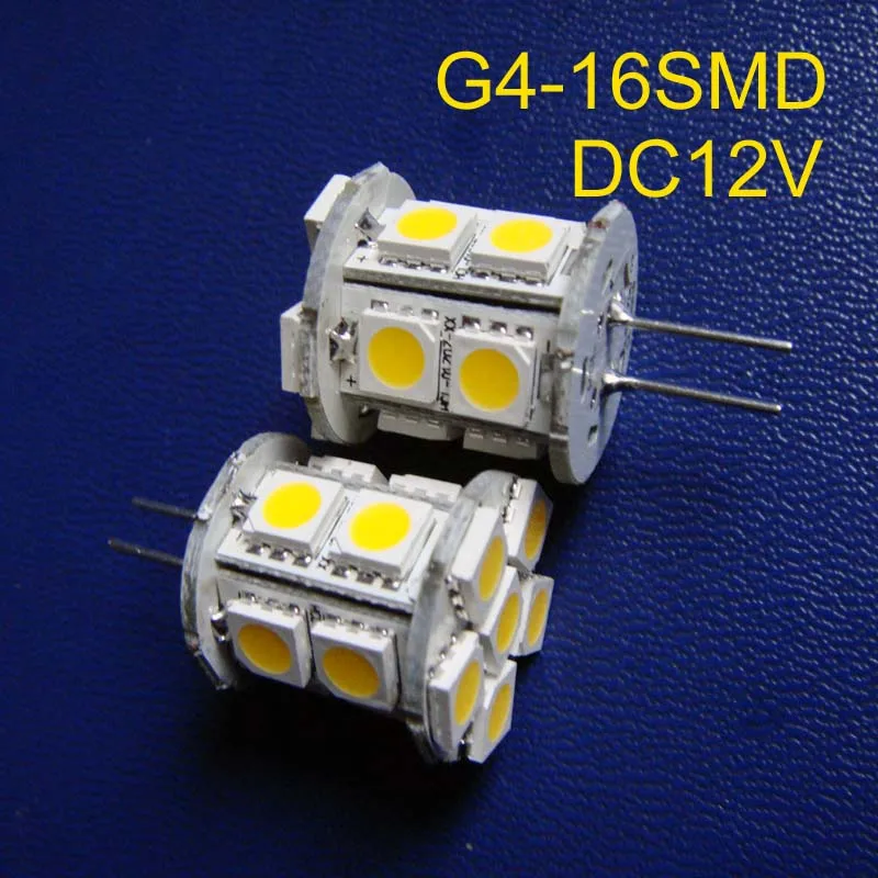 16smd 5050 DC12V G4 светодиодные лампы кристалла( 50 шт./лот