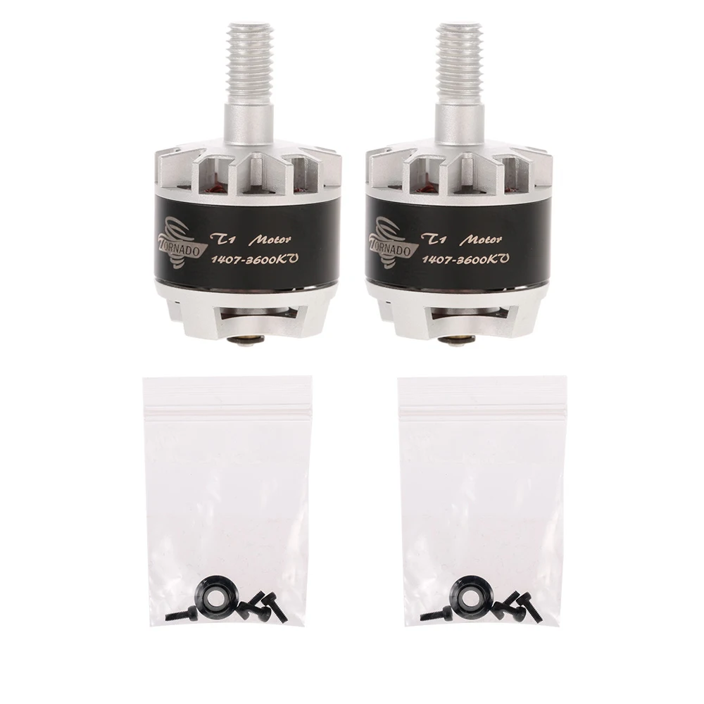 

Brushless Motor 2pcs T1 3-4S 1407 3600KV CW/CCW for Tiny Micro 100 130 RC FPV for Drone with Camera Quadcopter